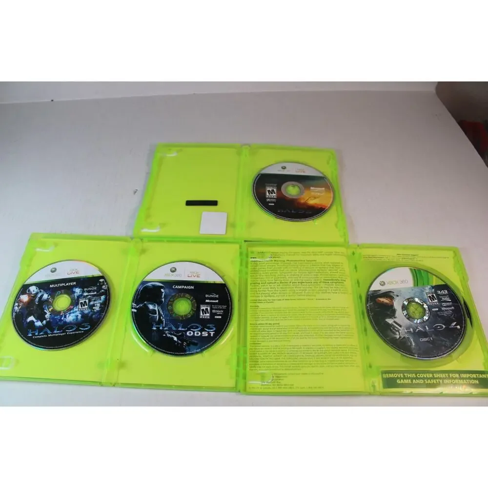 3 games: Halo, 3, 4, Halo 3 ODST (Microsoft Xbox) Authentic, tested